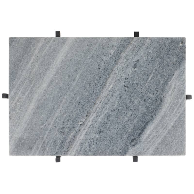 SAFAVIEH Home Rolf Marble Side Table - 18"W x 12"D x 23"H