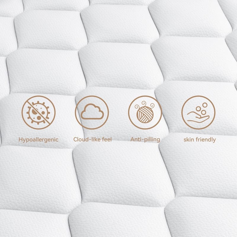 SweDrea 12 in. Medium Hybrid Memory Foam Mattress with CertiPUR-US and Oeko-TEX , Featuring Bamboo Charcoal Absorption.