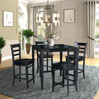 36" x 36" Counter Height Table with 4 Stools - 5 Piece Set