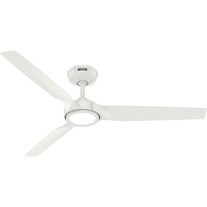 Hunter ZenTech Indoor / Outdoor 3-Blade Smart Ceiling Fan w/ LED Light and Handheld Remote - Modern & Contemporary.
