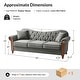 preview thumbnail 8 of 22, Mario Traditional 83"Wide Tufted Sofa With Solid Wood Legs and Pillows by HULALA HOME