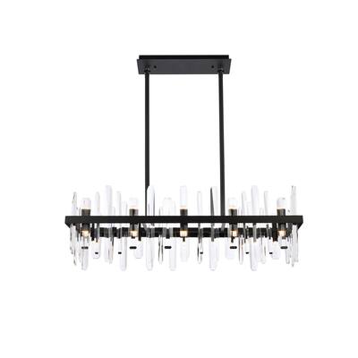 Indigo Home 36 inch crystal rectangle chandelier
