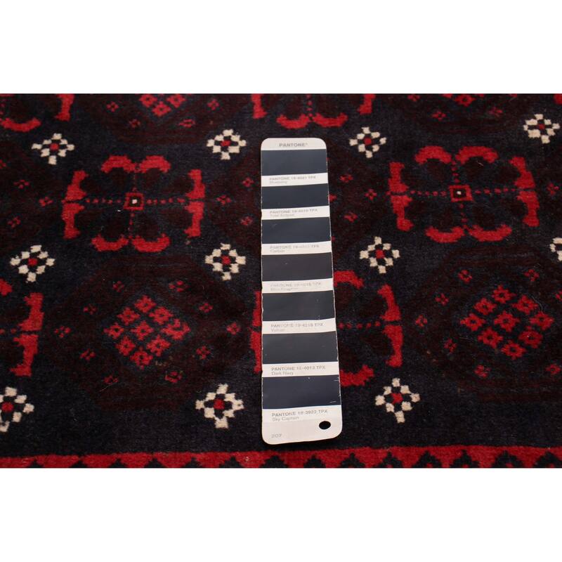 ECARPETGALLERY Hand-knotted Royal Baluch Navy, Red Wool Rug - 3'4 x 6'1