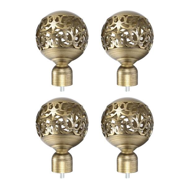 Shop Curtain Rod Finials Plastic End 94mm X 61mm Gold 4pcs On