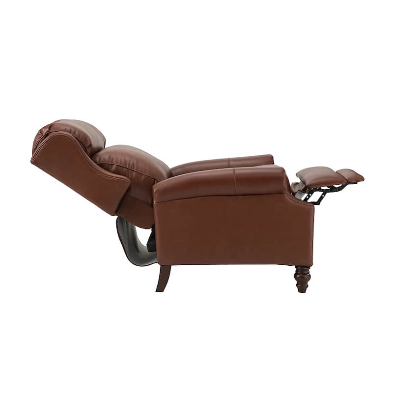 Noemon Genuine Leather Recliner with Nailhead Trims by HULALA HOME (Set of 2)