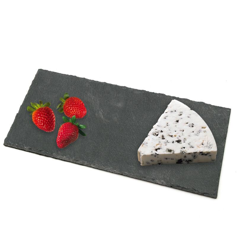 Creative Home Genuine Slate Rectangular Food, Cheese, Dessert Serving Board, Small, 5.5" L x 12" W