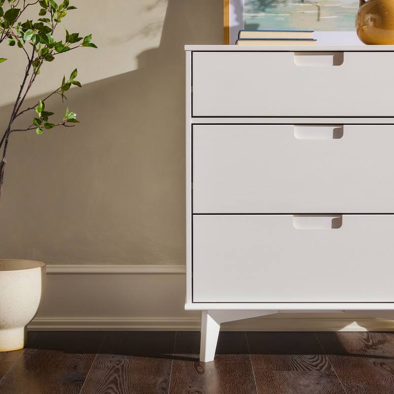 Middlebrook Mid-Century Solid Pine 3-Drawer Storage Chest