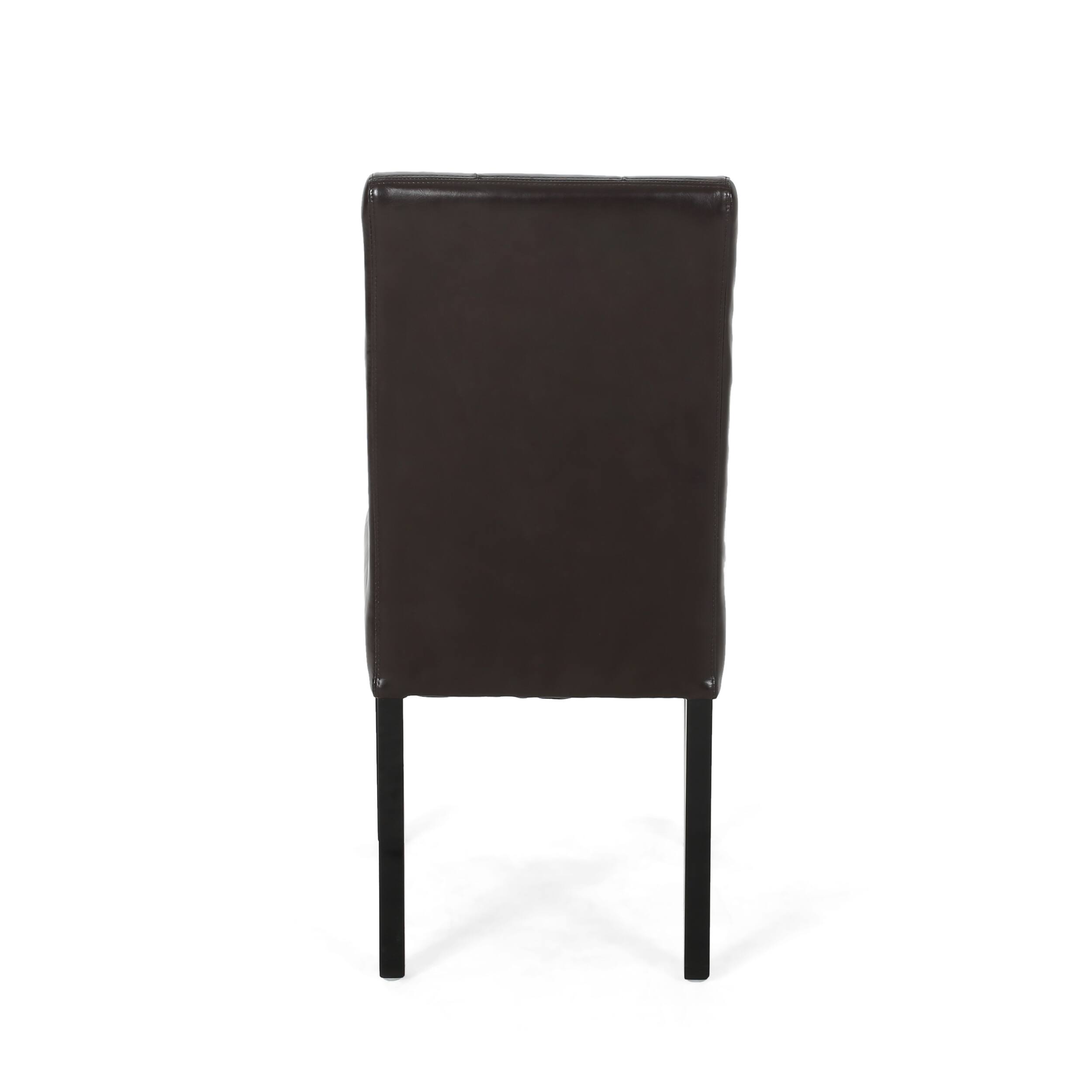 Gentry Bonded Leather Brown Dining Chair (Set of 2) by Christopher Knight Home Bed Bath