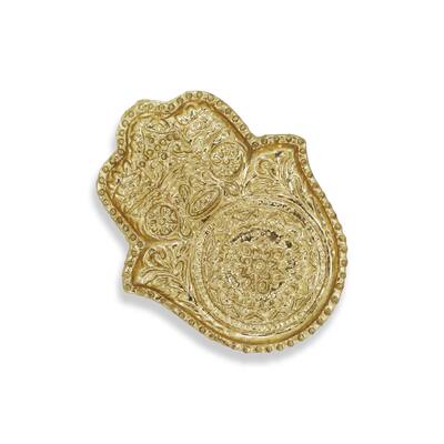 Gold Metal Hamsa Hand Inspired Table Decor