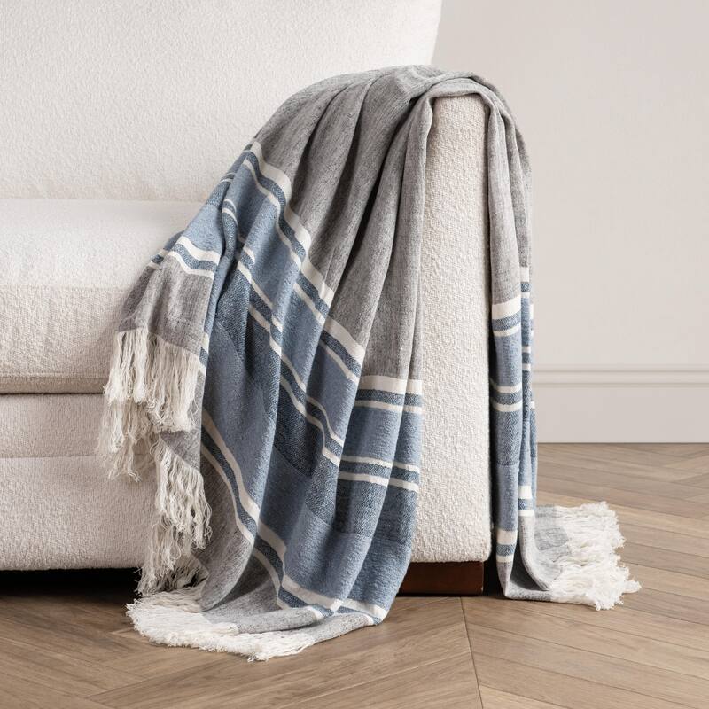 Villa by Classic Home Lima 100% Belgian Linen 50x70 Throw Blanket