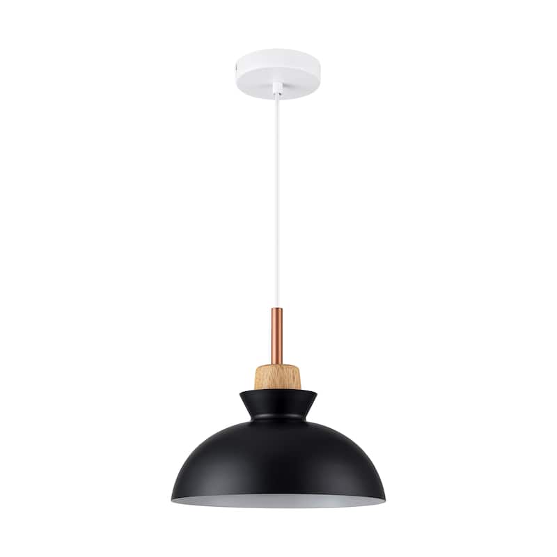 1-Light 11 in. Modern Bowl Dome Pendant Kitchen Island Lighting