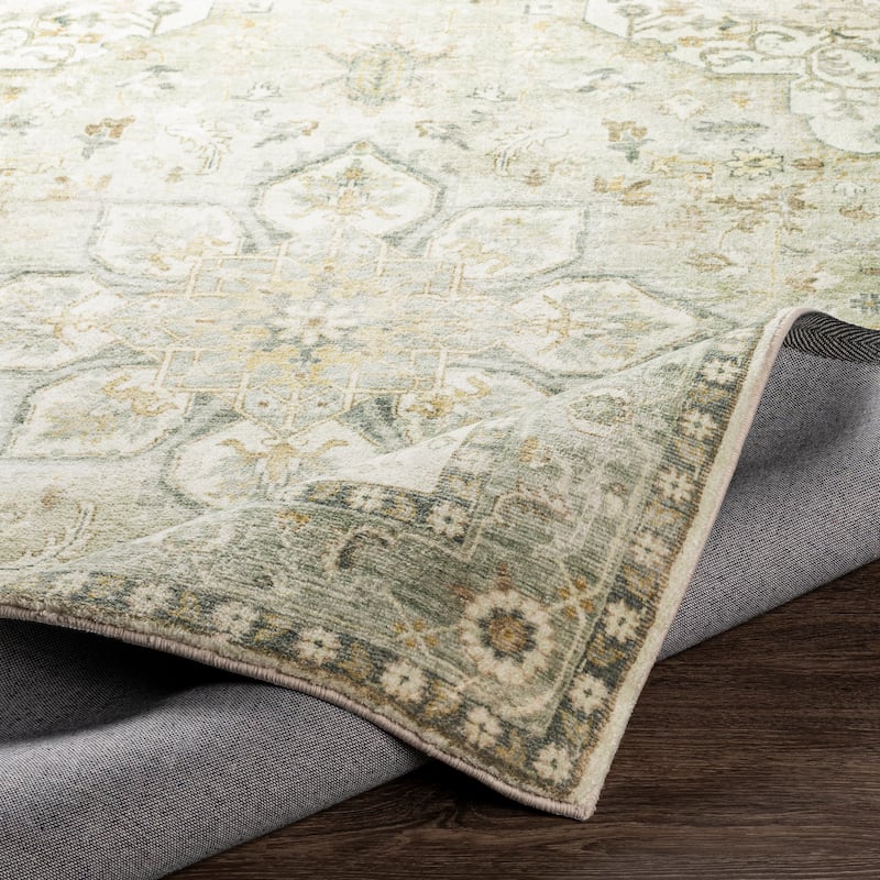Livabliss Edouart Vintage Medallion Printed Area Rug