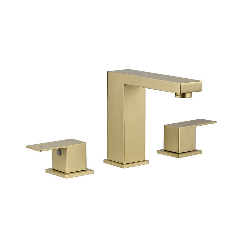 Topcraft Stainless Steel Two Handle Bathroom Sink Faucet - Brushed Gold