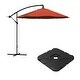 preview thumbnail 13 of 30, Pure Garden 10-Foot Offset Patio Umbrella with Square Base