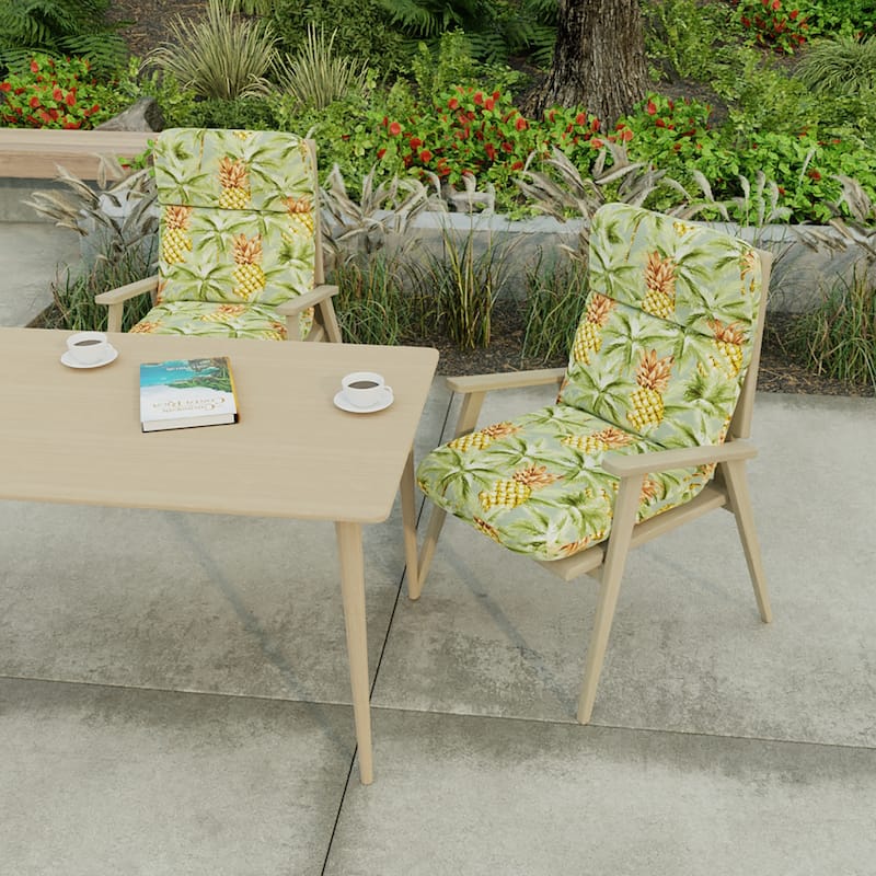 22" x 45" Outdoor Chair Cushion with Ties and Loop - 45'' L x 22'' W x 5'' H