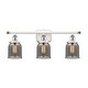preview thumbnail 45 of 79, Innovations Lighting Ballston Urban Bell - 3 Light 26" Bath Vanity Light White and Polished Chrome Finish/Plated Smoke