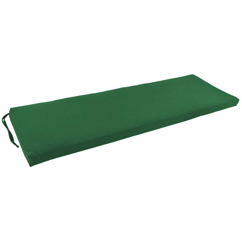 Twill Indoor Bench Cushion (57-, 60-, or 63-inches wide) - 60" wide - Forest Green