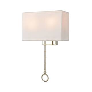 Elk Home Shannon Polished Chrome With White Shade 2 Light Sconce