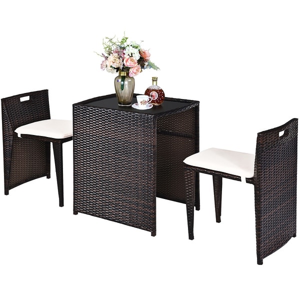 Space saving wicker outdoor furniture outlet