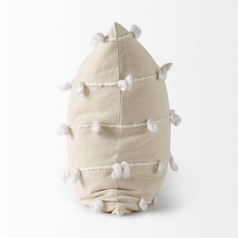 Clouds on Cream Canvas Pillow Cover