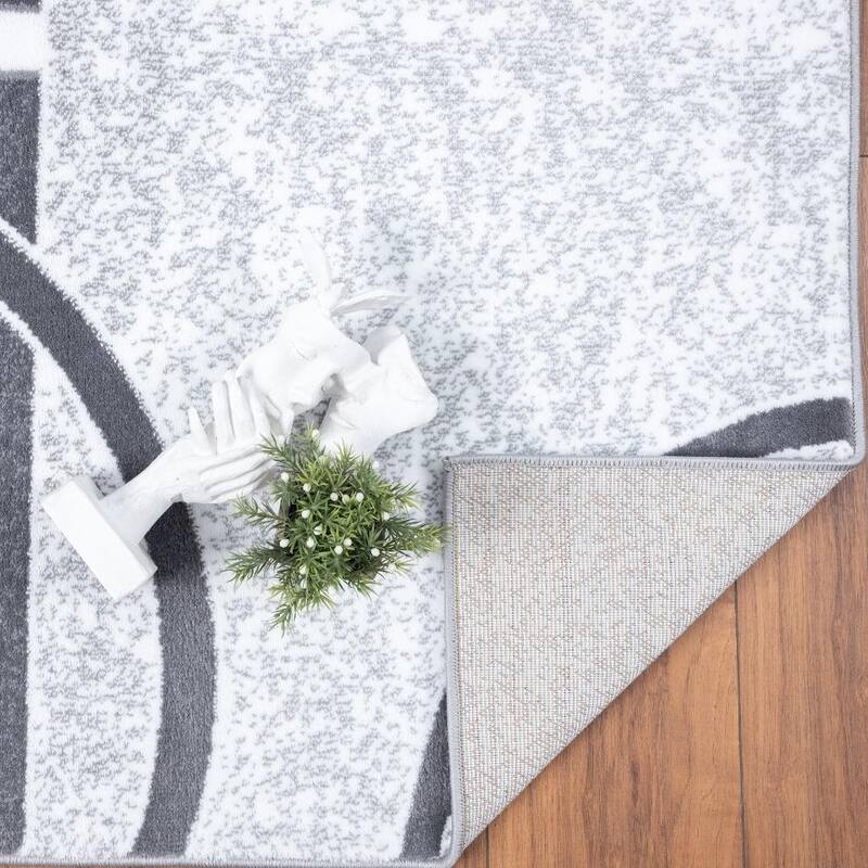 LUXE WEAVERS Modern Scandinavian Geometric Abstract Area Rug - 5' x 7'