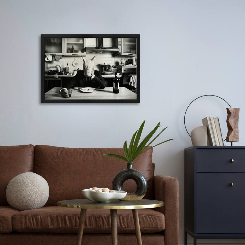 Just One Day Alone (Family Portrait) Premium Framed Poster by Stefano Miserini