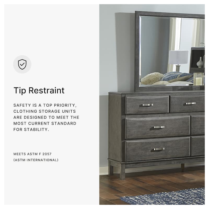 Signature Design By Ashley Caitbrook Weathered Gray 7-Drawer Dresser