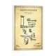 preview thumbnail 8 of 10, iCanvas "Laryngoscope Vintage Patent Blueprint" by Aged Pixel Framed White - 26x18