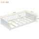 preview thumbnail 48 of 58, Sturdy Structure Floor Twin size Platform Bed with Built-in Book Storage Rack,Kids and Baby