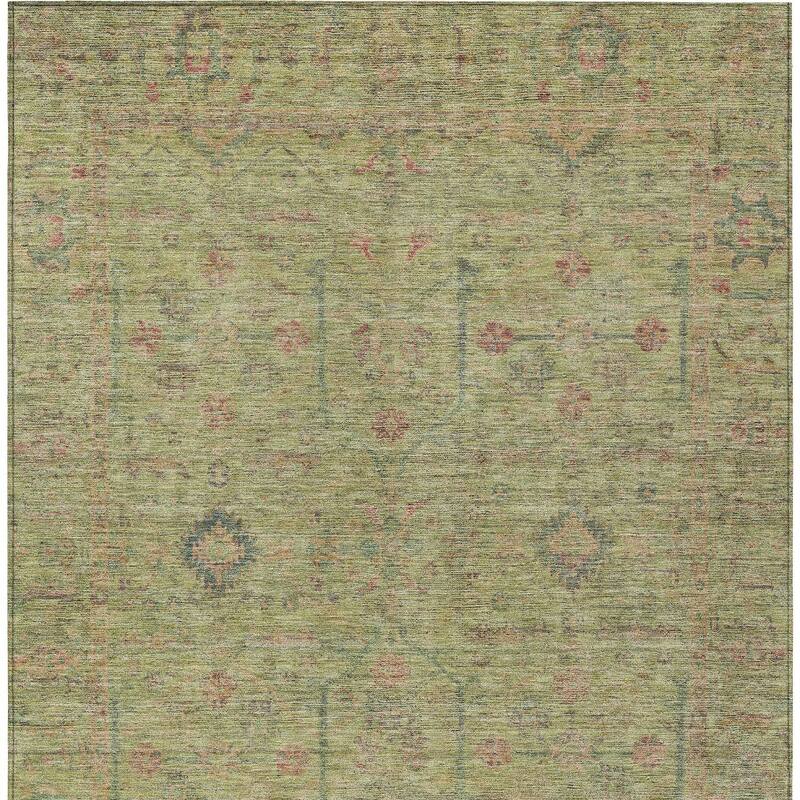 HomeRoots Floral Traditional Rectangle Outdoor Rug