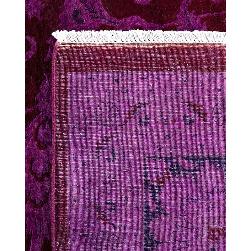 Fine Vibrance One-of-a-Kind Hand-Knotted Area Rug - Pink, 9' 3" x 12' 5" - 9' 3" x 12' 5"