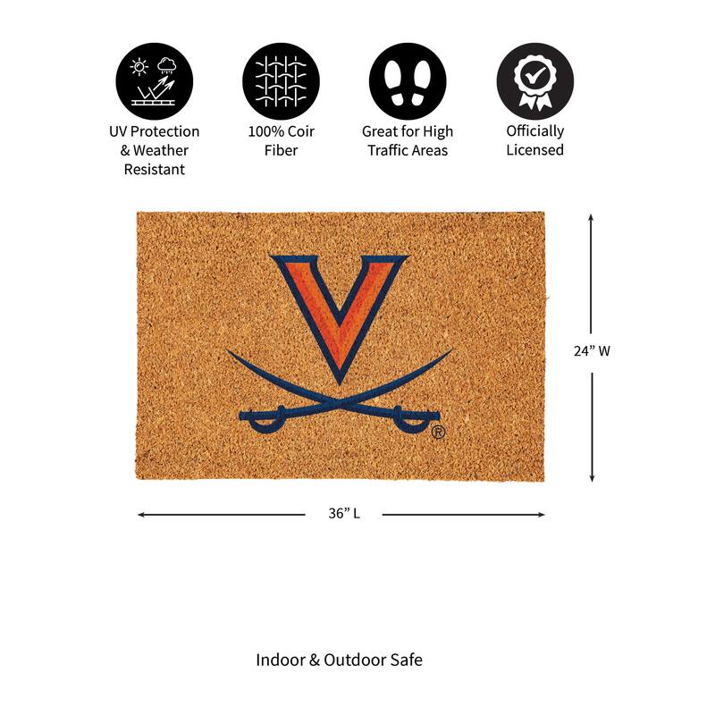 University of Virginia Full Color Indoor/Outdoor Coir Mat