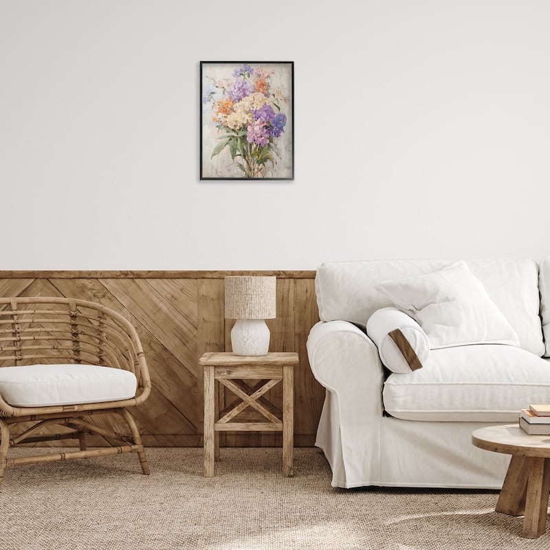Stupell Abstract Hydrangea Clusters Framed Giclee Art Design By Franklyn Gregory