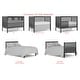 preview thumbnail 16 of 50, 5-in-1 Convertible Crib, Easily Converts from Baby Crib to Toddler Bed, 3 Position Adjustable Height Mattress Support System