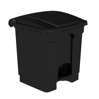 8 Gallon Step-On Trash Can, Durable Plastic Garbage Can