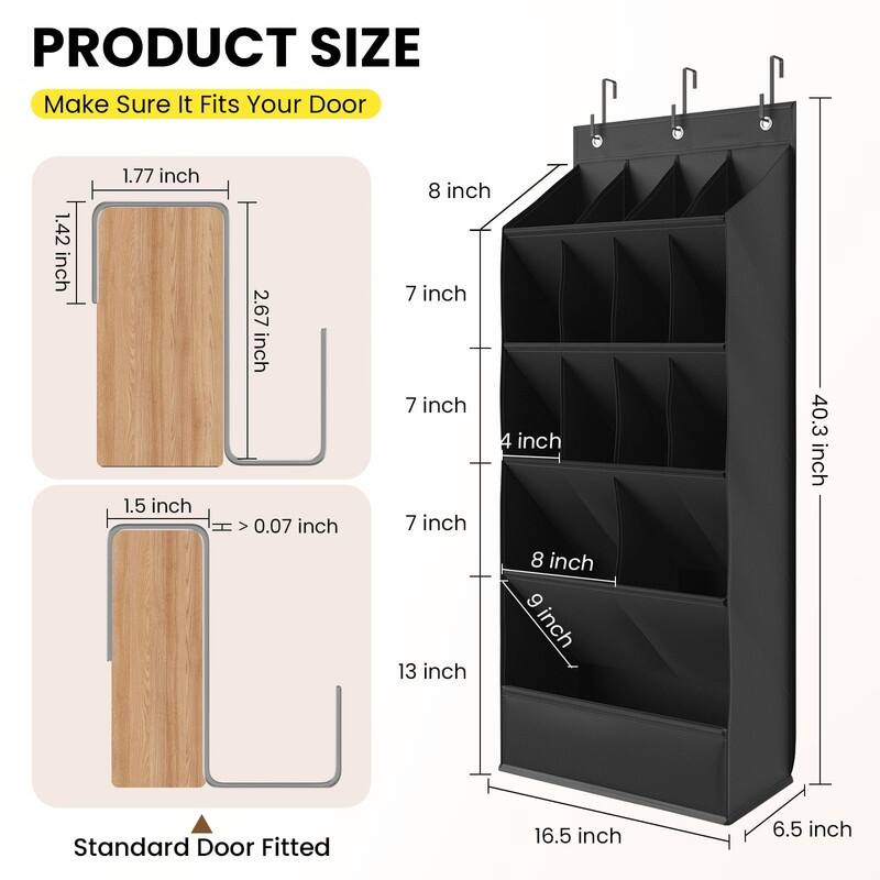 Hanging Shoe Organizers with 15 Large Pocket
