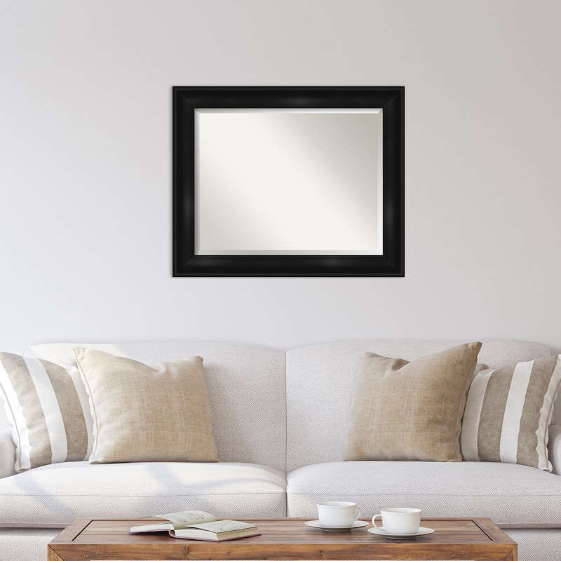 Beveled Wall Mirror - Grand Black Frame - Grand Black
