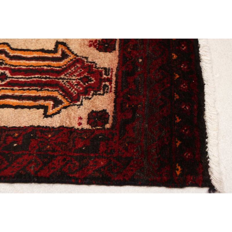ECARPETGALLERY Hand-knotted Teimani Beige, Red Wool Rug - 2'10 x 6'3