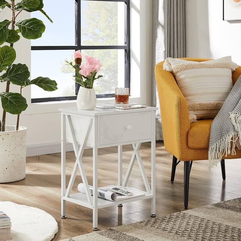 VECELO 3-Pieces Bedroom Sets Upholstered Bed Frame and Nightstands Set of 2 Dark Grey Platform Bed Frame