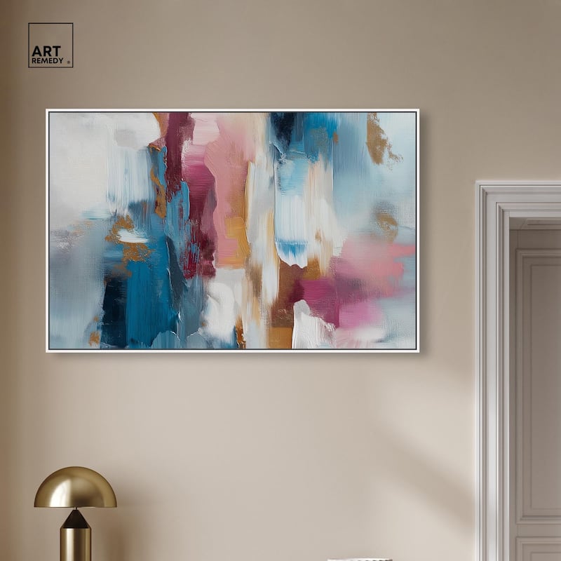 Rosy and Ocean Hues II Canvas by Art Remedy