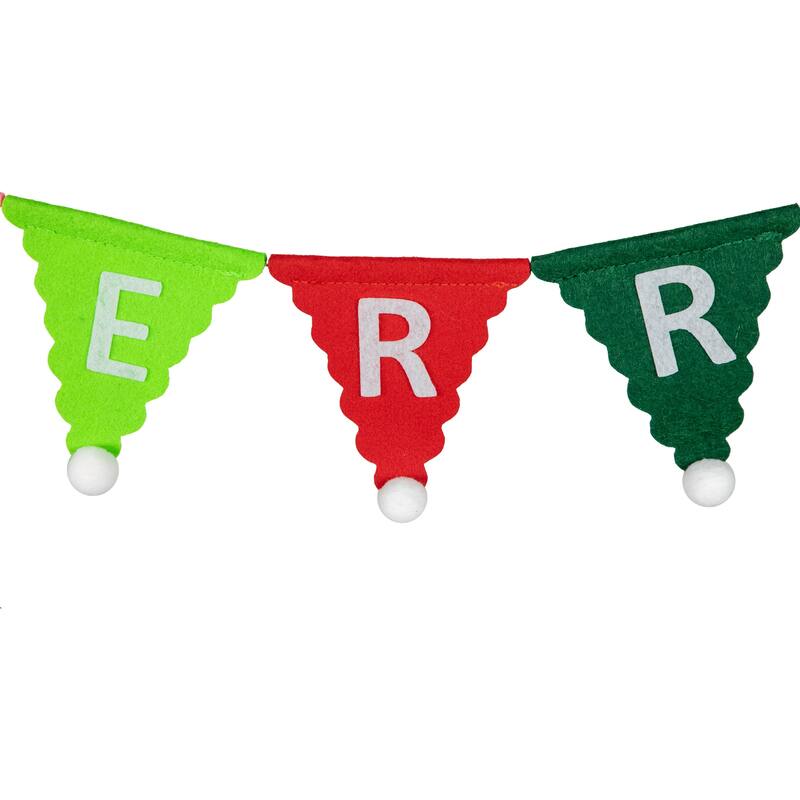 45" Multi "Merry Christmas" Banner Garland - Unlit
