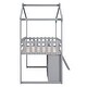 preview thumbnail 5 of 13, Grey Twin Pinewood Loft Bed with Fence and Storage