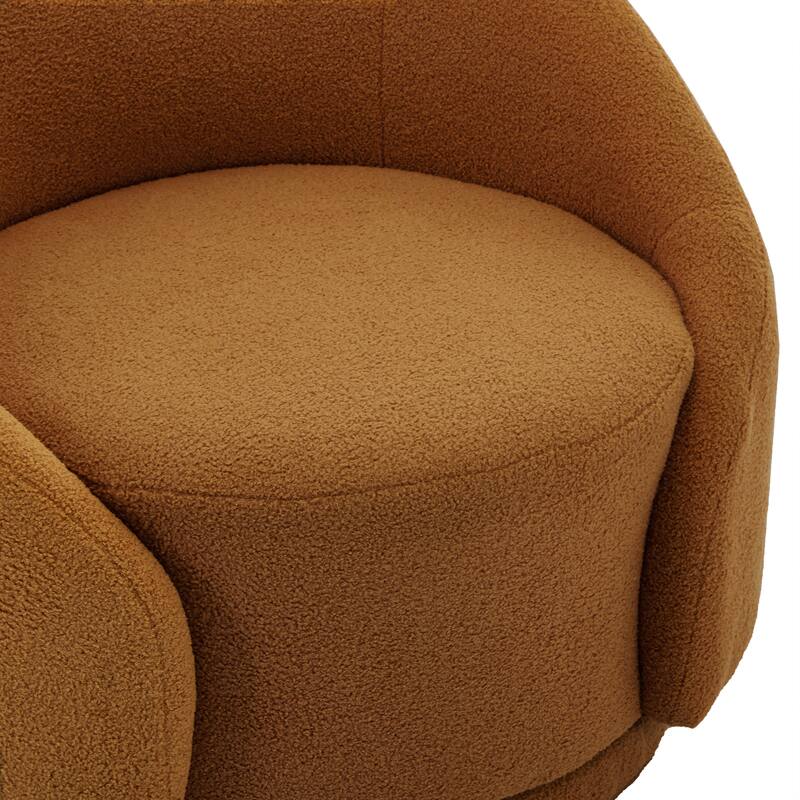 Modern Upholstered Swivel Barrel Chair Accent Lounge Chair