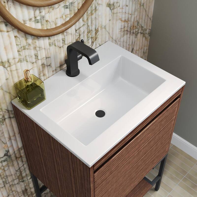 James Martin Vanities 805-V23.6-MB-GW Mantova 24" Single Basin Poplar