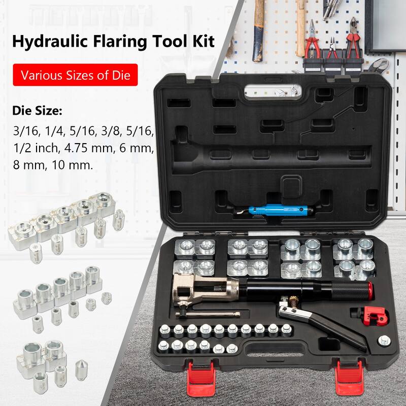 Metal Hydraulic Pipe Expander Set 45˚ Brake Line Expander 30-piece Set