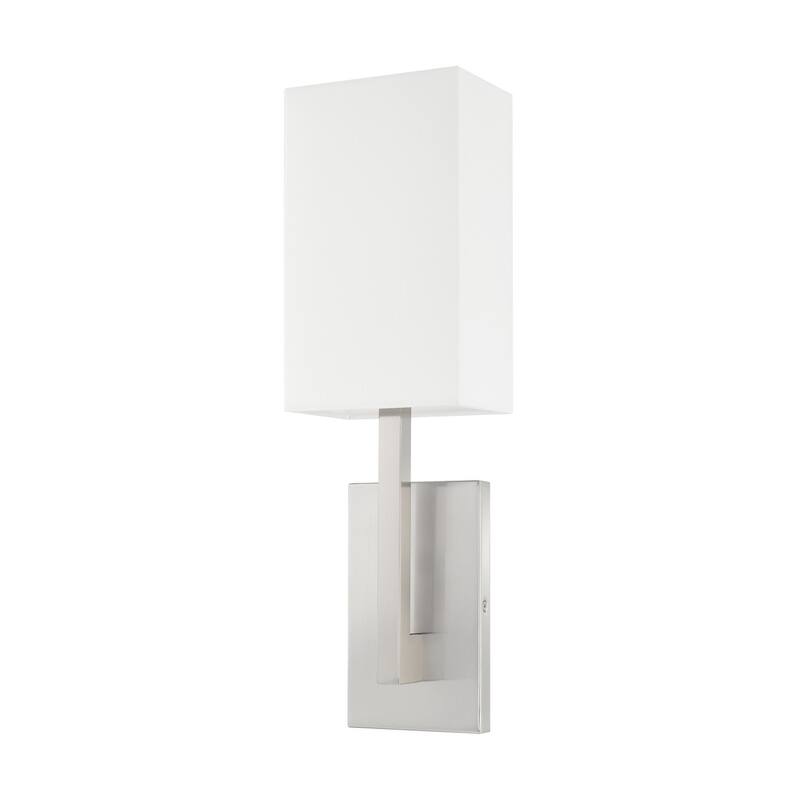 Livex Lighting Hayworth Single Light 20" Tall Wall Sconce with Fabric