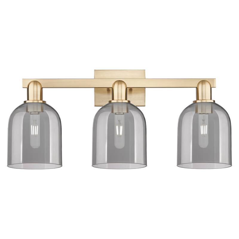 Innovations Lighting Endless Possibilities Arcadia - Bella - 3 Light 25" Bath Vanity Light - Champagne Bronze/Light Smoke