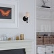 preview thumbnail 6 of 8, Briar 1 Light Traditional Wall Sconce White Linen Shade