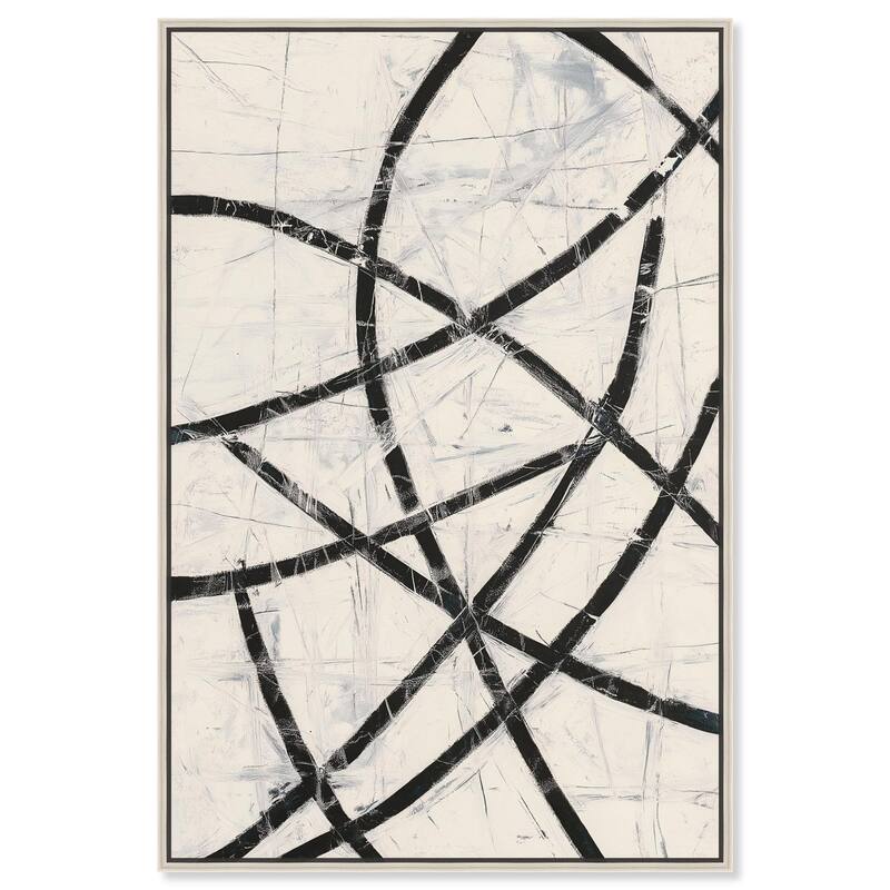 Intersecting Lines I Canvas by Art Remedy - Silver - 16" x 24"