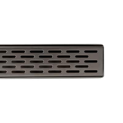 ALFI brand 47" Stainless Steel Linear Shower Drain with Groove Holes